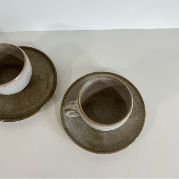 Vintage Ceramic Handmade Coffee Mug and Saucer - Picture 5 of 12